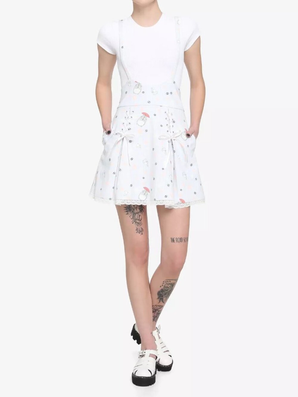 Her Universe My Neighbor Totoro Cherry Blossom Lace Up Suspender Skirt - sz M
